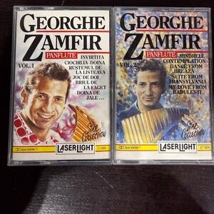 Gheorghe Zamfir Panflute Vol. 1 & 2 Cassette Tapes Laserlight‎ Star Collection